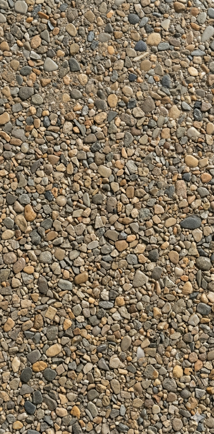 Close-up of grind and seal concrete aggregate texture