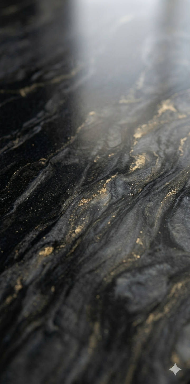Epoxy worktop surface finish detail